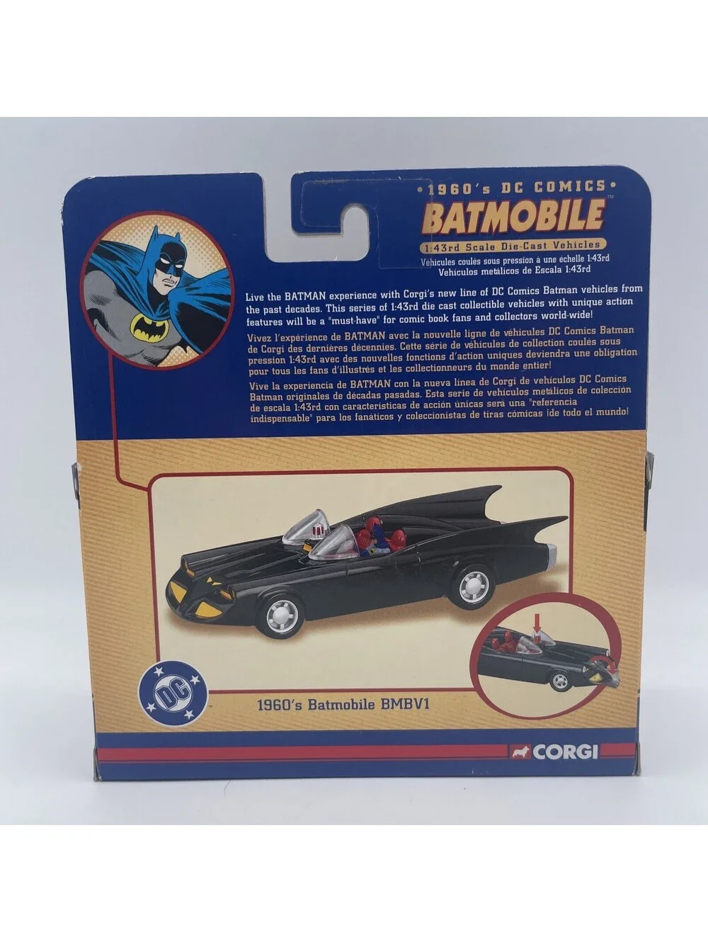 Corgi Batman 1960s DC Comics Batmobile 1:43 Diecast Model 77301 Brand New Mint